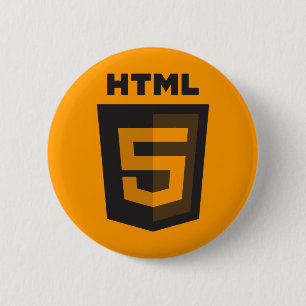 Bóton Redondo 5.08cm Botão da laranja do HTML 5