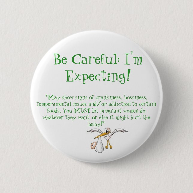 Bóton Redondo 5.08cm Botão da mãe expectante (Frente)