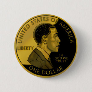 Bóton Redondo 5.08cm Botão da moeda dos EUA Obama