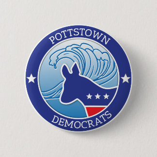 Bóton Redondo 5.08cm Botão da onda de Pottstown Democratas
