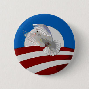 Bóton Redondo 5.08cm Botão da paz de Obama