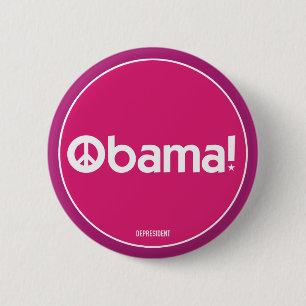Bóton Redondo 5.08cm Botão da paz de Obama
