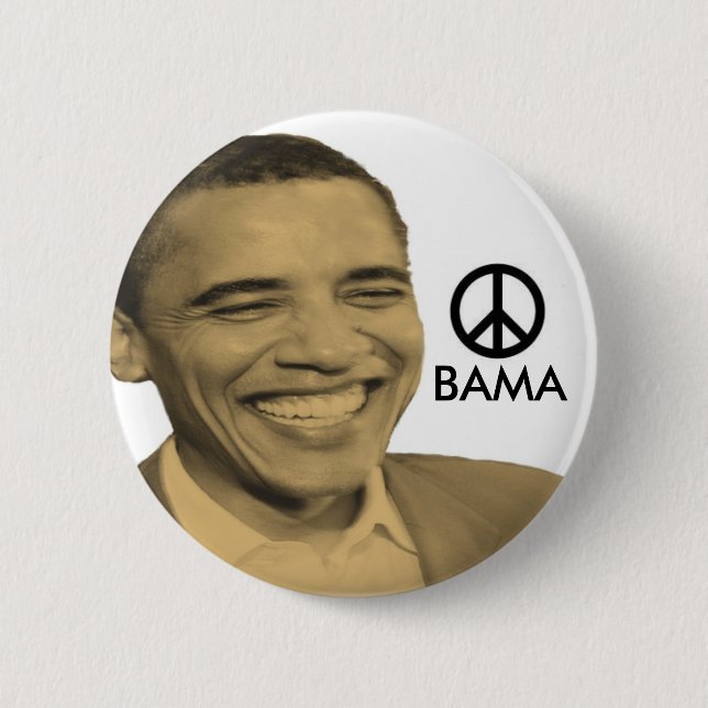 Bóton Redondo 5.08cm Botão da paz de Obama (Frente)