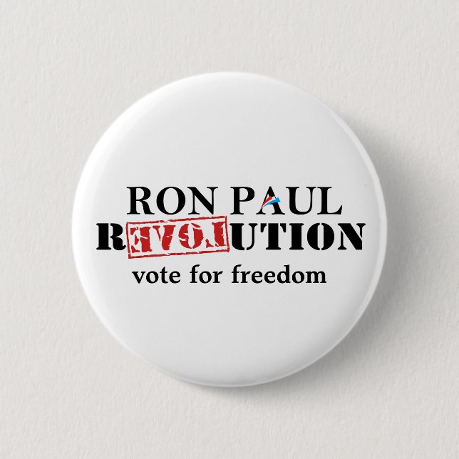 Bóton Redondo 5.08cm Botão da revolução de Ron Paul - voto para a (Frente)