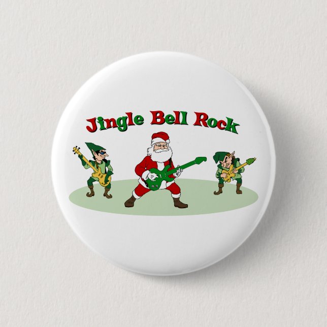 Bóton Redondo 5.08cm Botão da rocha de Jingle Bell (Frente)