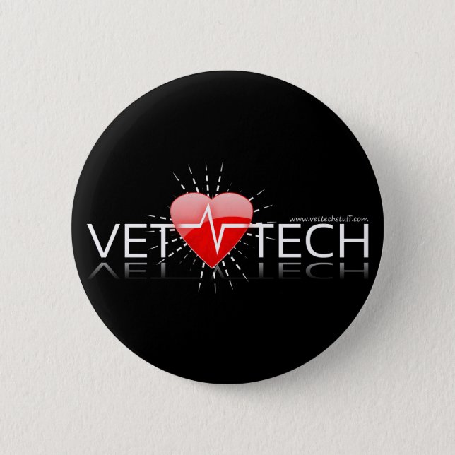 Bóton Redondo 5.08cm botão da tecnologia do veterinário (Frente)