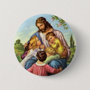 Bóton Redondo 5.08cm Botão das crianças de amores de Jesus
