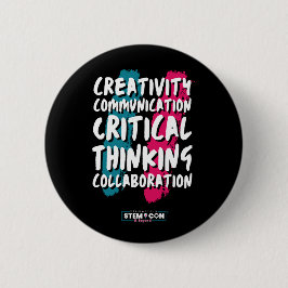 Bóton Redondo 5.08cm Botão de 4 C do STEM