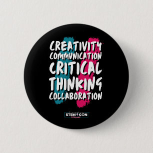 Bóton Redondo 5.08cm Botão de 4 C do STEM
