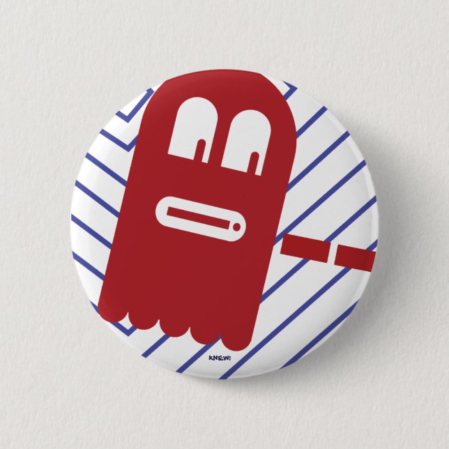 Bóton Redondo 5.08cm botão de 8 bits do FANTASMA (Frente)