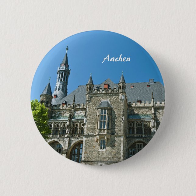 Bóton Redondo 5.08cm Botão de Aachen (Frente)