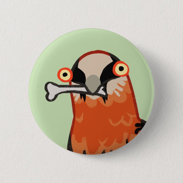 Bóton Redondo 5.08cm Botão de Apetição Óssea (Frente)