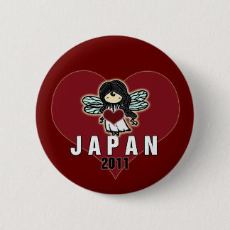 Bóton Redondo 5.08cm Botão de Apoio ao Japão Pequena Fada Japonesa