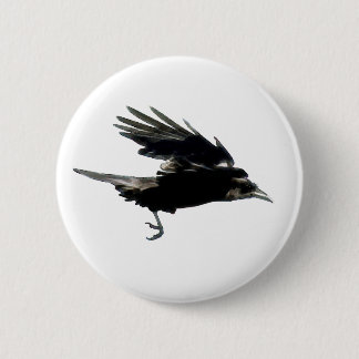 Bóton Redondo 5.08cm Botão de Arte do CROW Voador