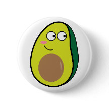 Botão de Avocado Fofo | Broche de Fruta Kawaii Div