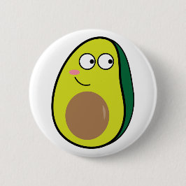 Bóton Redondo 5.08cm Botão de Avocado Fofo - Enfeite Kawaii de Fruta Di