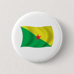 Bóton Redondo 5.08cm Botão de bandeira da Guiana Francesa