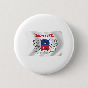 Bóton Redondo 5.08cm Botão de Bandeira de Mayotte