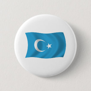 Bóton Redondo 5.08cm Botão de Bandeira Uigur de Xinjiang