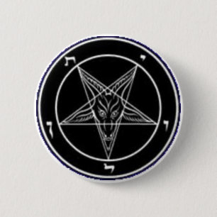 Bóton Redondo 5.08cm Botão de Baphomet