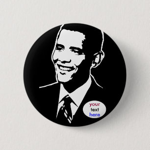 Bóton Redondo 5.08cm Botão de Barack Obama