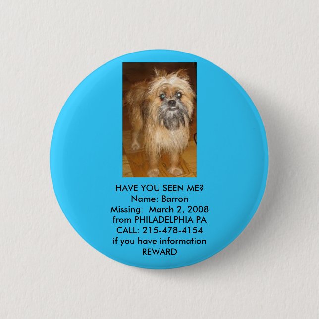 Bóton Redondo 5.08cm Botão de Barron (Frente)