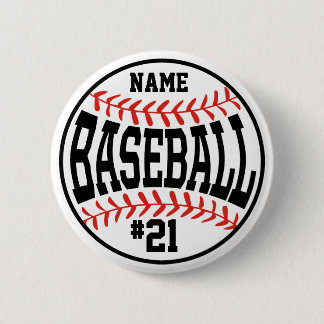 Bóton Redondo 5.08cm Botão de Baseball Personalizado Botão Jogador da E