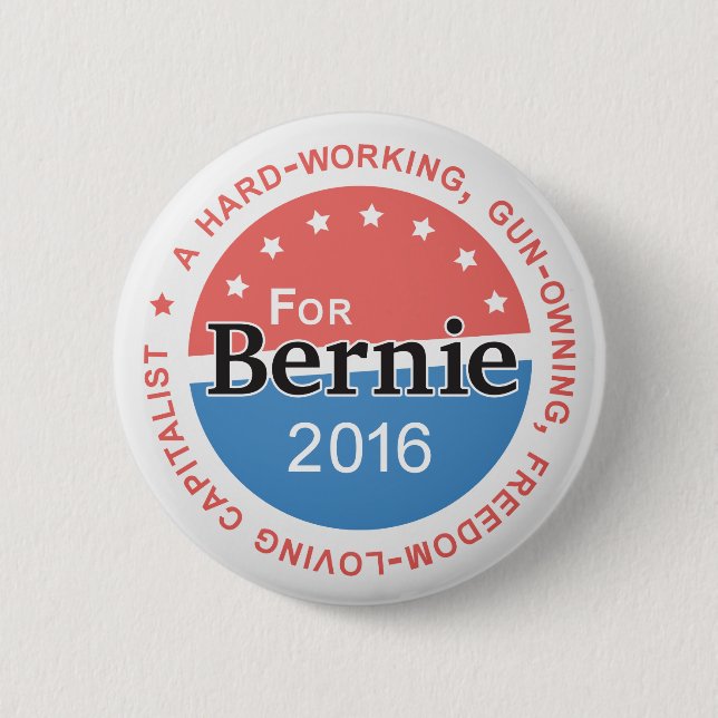 Bóton Redondo 5.08cm Botão de Bernie 2016 (Frente)