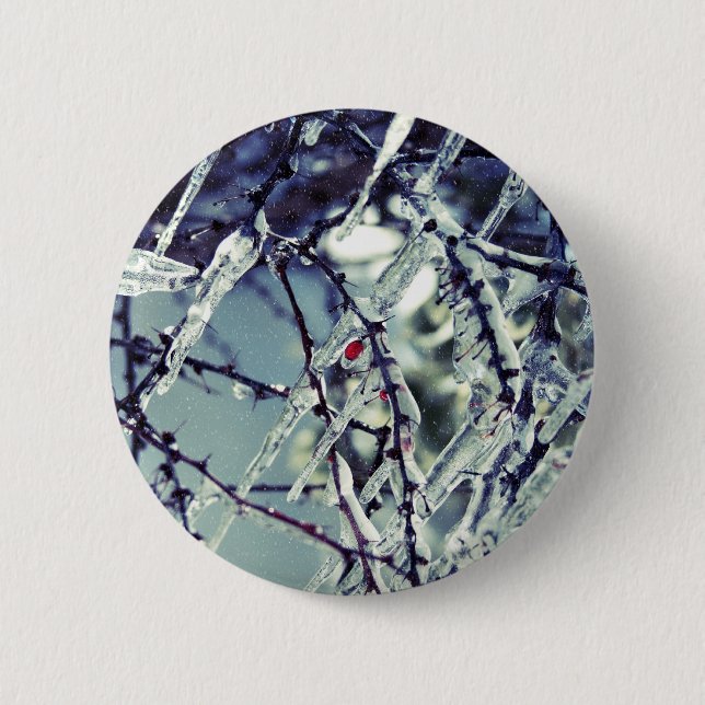 Bóton Redondo 5.08cm Botão de Berry Congelado (Frente)