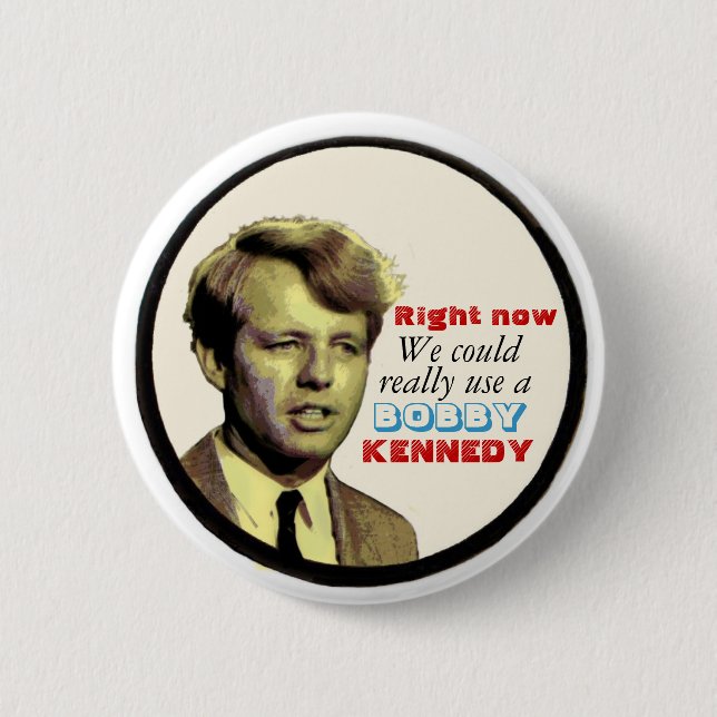Bóton Redondo 5.08cm Botão de Bobby Kennedy (Frente)