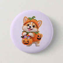 Botão de Cachimbo de Abóbora Fofa de Corgi para Ha