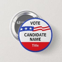 Bóton Redondo 5.08cm Botão de campanha eleitoral personalizada