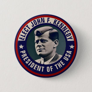 Bóton Redondo 5.08cm Botão de campanha John F. Kennedy