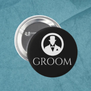 Bóton Redondo 5.08cm Botão de Casamento para Noivo Clássico