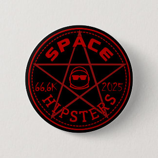 Bóton Redondo 5.08cm Botão de Celebração de 66.666 Membros do Space Hip
