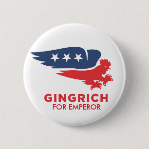 Bóton Redondo 5.08cm Botão de Chickenhawk Gingrich