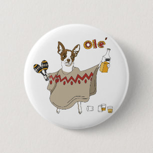 Bóton Redondo 5.08cm Botão de Cinco de Mayo