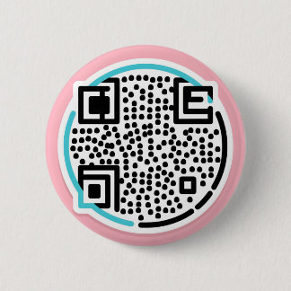 Bóton Redondo 5.08cm Botão de Código QR Personalizado para Comerciantes