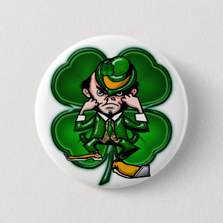 Bóton Redondo 5.08cm Botão de combate de Leprechan de 4 folhas