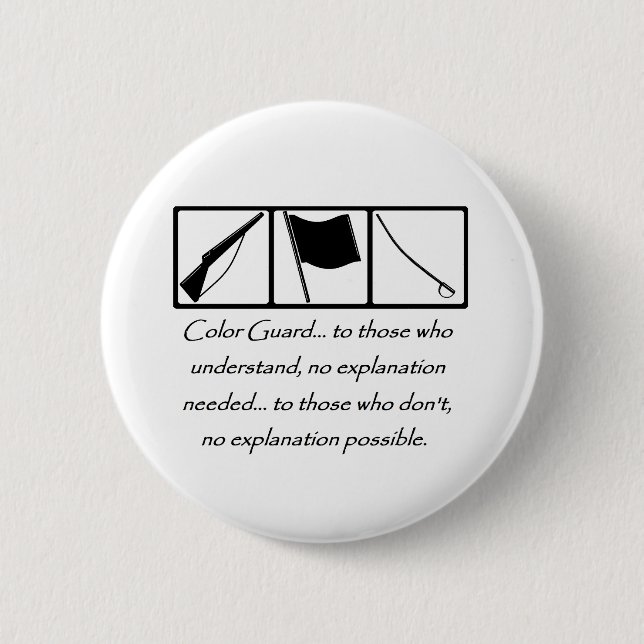 Bóton Redondo 5.08cm Botão de compreensão do Colorguard (Frente)