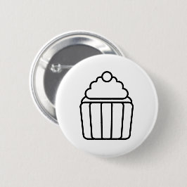 Bóton Redondo 5.08cm Botão de Contorno de Cupcake Minimalista