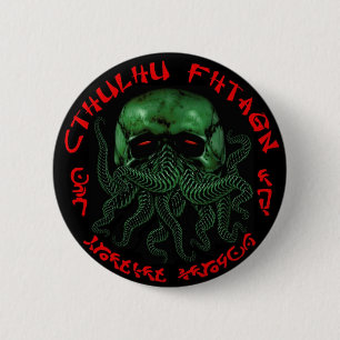 Bóton Redondo 5.08cm Botão de Cthulhu Fhtagn
