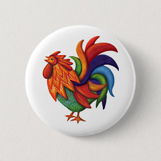 Bóton Redondo 5.08cm Botão de De Colores Galo Gallo