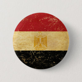 Bóton Redondo 5.08cm Botão de Design Grunge Vintage da Bandeira do Egit