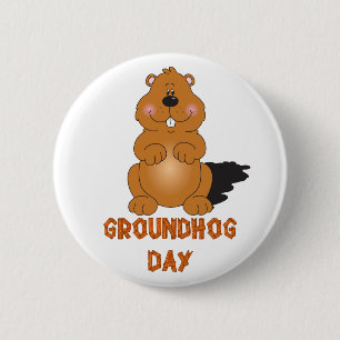 BÓTON REDONDO 5.08CM BOTÃO DE DIA DE GROUNDHOG