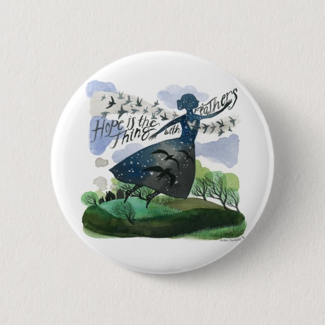 Bóton Redondo 5.08cm Botão de Diana Sudyka (Frente)