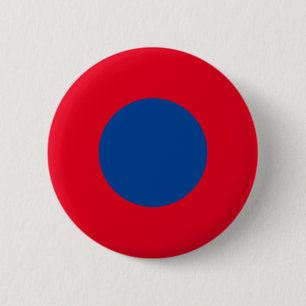Bóton Redondo 5.08cm Botão de Estado Vermelho Dot Azul