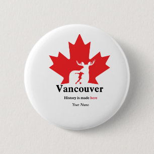 Bóton Redondo 5.08cm Botão de Fã Personalizado de Futebol Vancouver 202