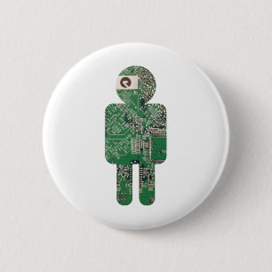 Bóton Redondo 5.08cm Botão de Fatherboard