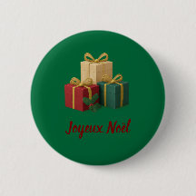 Botão de Feliz Natal - Joyeux Noel